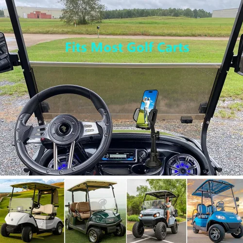 Miniatura 2 de Soporte universal para teléfono para carrito de golf, soporte universal para todos los teléfonos celulares de 4.7 a 6.8 pulgadas, compatible