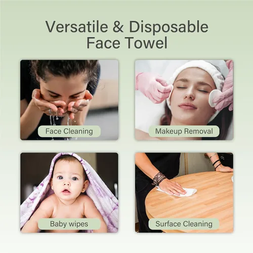 Miniatura 7 de Unifree Toallas faciales I Towel I Dry Wipes I Makeup Remover I Clean Facial Pañuelos en caja, tamaño grande 11.8 x 9.8 pulgadas, 50 unidades por