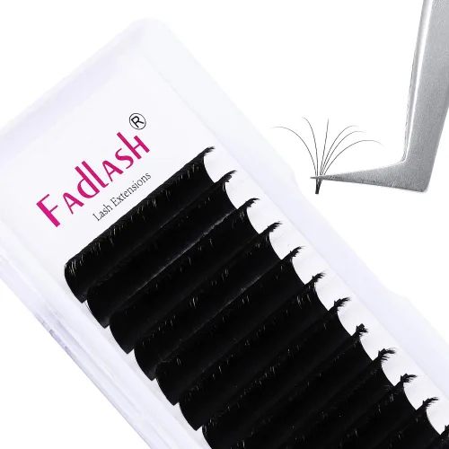 Miniatura 13 de FADLASH Extensiones de pestañas con rizo D, 0.07 mm, bandeja mixta fácil de usar, pestañas de volumen 2D-10D, autoaplicables, 15-20 mm