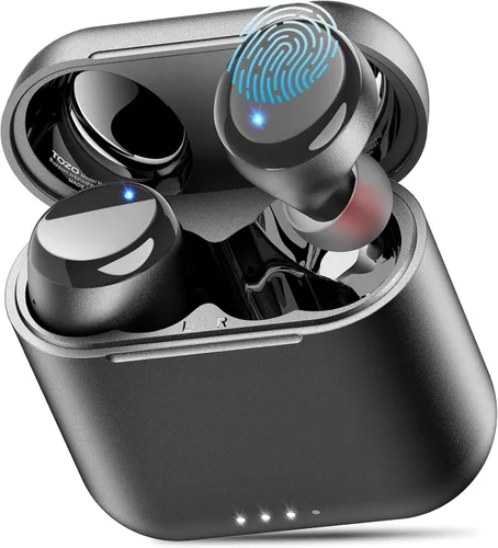 Miniatura 14 de TOZO Auriculares inalámbricos T6, auriculares Bluetooth 5.3, sonido estéreo en el oído, 50 horas de reproducción, estuche de carga inalámbrica, Rosa