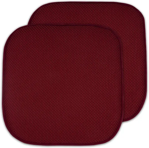 Miniatura 29 de Sweet Home Collection Cojines de espuma viscoelástica para silla, antideslizantes, diseño de panal de abeja, 16 x 16 pulgadas, paquete de 2