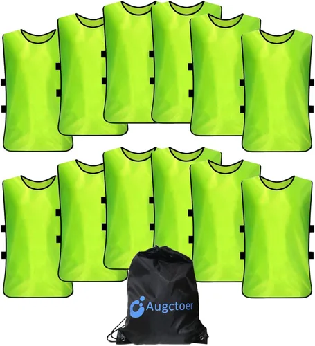 Miniatura 9 de Augctoer Pinnies Scrimmage - Chalecos para niños, jóvenes y adultos (paquete de 12)