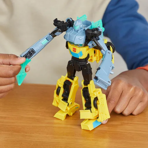 Miniatura 6 de Transformers EarthSpark Cyber-Combiner Bumblebee and Malto Robot Figuras de acción, juguetes interactivos para niños y niñas a partir de 6 años