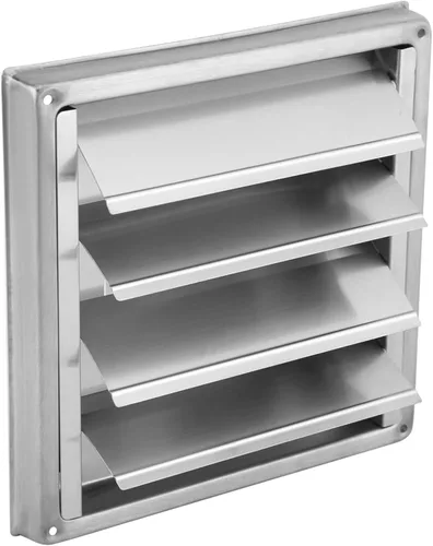 Miniatura 3 de FTVOGUE Cubierta de ventilación al aire libre del secador, aletas móviles del respiradero del secador de la rejilla del acero inoxidable
