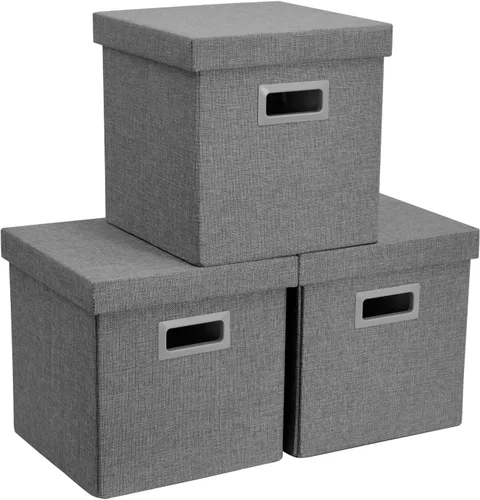 Miniatura 16 de DECOMOMO Contenedores de almacenamiento para estantes, contenedores de tela resistente para armarios y estantes, almacenamiento de juguetes, ropa