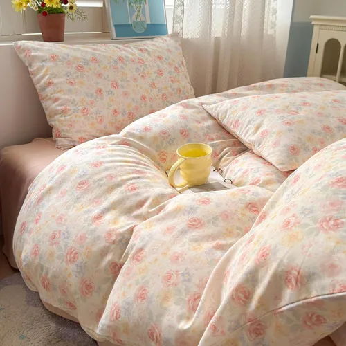 Miniatura 28 de Polka Dot Twin XL Duvet Cover Pink Zipper Twin XL Comforter Cover Cotton Double Gauze Cute Soft Duvet Cover Set with 2 Pillowcases Boho Girls