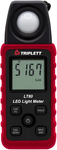 Miniatura 11 de Triplett LT65 Medidor de Iluminancia/Luz Digital hasta 400,000 Lux / 40,000 Fc con Certificado de Trazabilidad a NIST