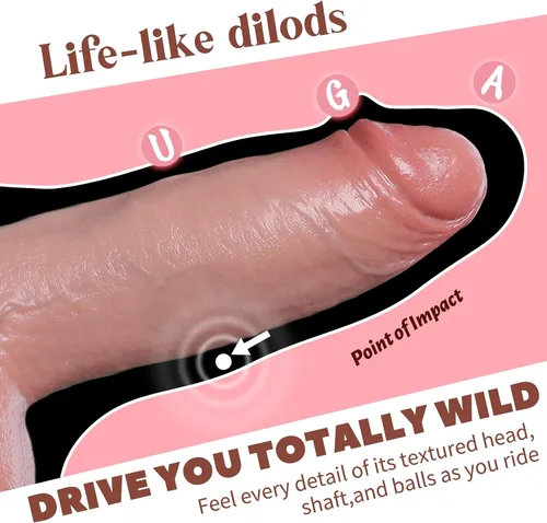 Miniatura 4 de Consoladro, juguetes sexuales de material suave con glande grande y ventosa potente, enorme consolador realista para estimulación del punto G