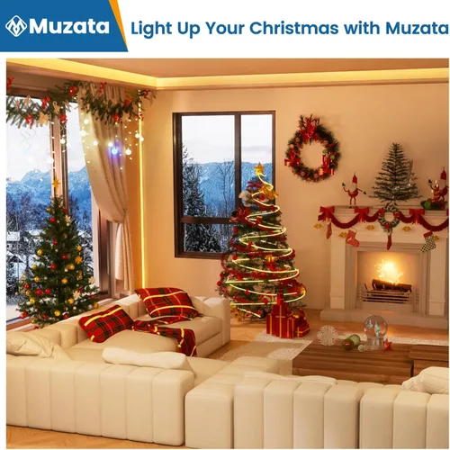 Miniatura 7 de Muzata Paquete de 6 de 3.3 pies/1M Canal LED Excelente Sin Manchas Difusor de Tira LED con Cubierta Blanca Lechosa Más Gruesa Sin Puntos Calientes