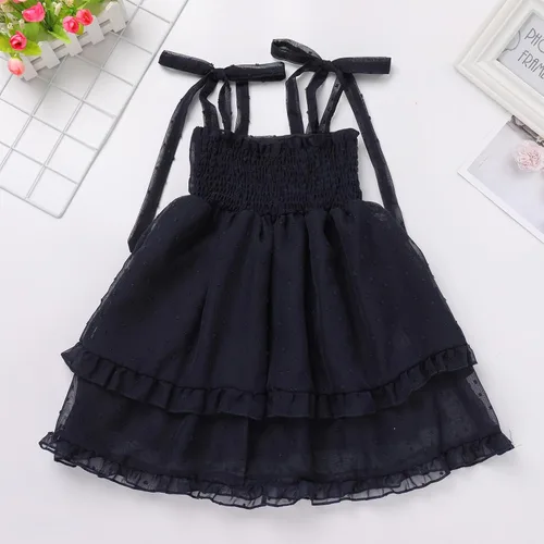Miniatura 2 de Vestido de tul de verano para niña pequeña, vestido floral de fiesta de cumpleaños, vestido de boda para niña de las flores, vestido casual