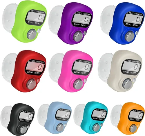 Miniatura 2 de Contador de Dedos Electrónico, Contador de Mano Reajustable, Número de 5 Dígitos y Pantalla LCD Digital Electrónica, Clicker Manual para Contar