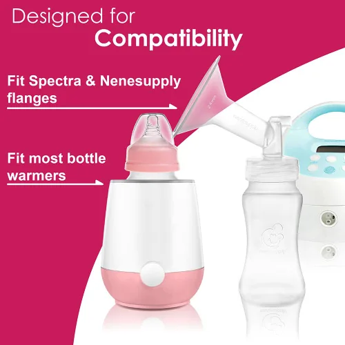 Miniatura 8 de Nenesupply Biberones de silicona para recién nacidos, biberones de alimentación de flujo lento para bebés amamantados, cuello ancho, 8 onzas