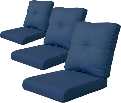 Miniatura 119 de Rilyson Cojines de patio para muebles de exterior, 22 x 24 pulgadas, respaldo alto y asiento profundo, cojín de exterior para sillas de patio, sofá