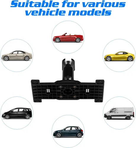 Miniatura 4 de Kit de soporte de espejo retrovisor y placa trasera para espejo retrovisor estable de coche, montaje de leva de tablero compatible con la mayoría