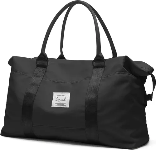 Suruid Bolsa de viaje para mujer, bolsa de viaje para mujer, bolsa de viaje deportiva, gimnasio, bolsa de lona con bolsillo húmedo, bolsa de viaje