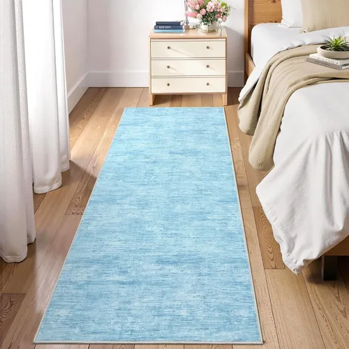 Miniatura 18 de RUGSREAL - Tapete pequeño de 2x3 con base de goma, resistente a las manchas, moderno, color liso, contemporáneo lavable, para la entrada, sala