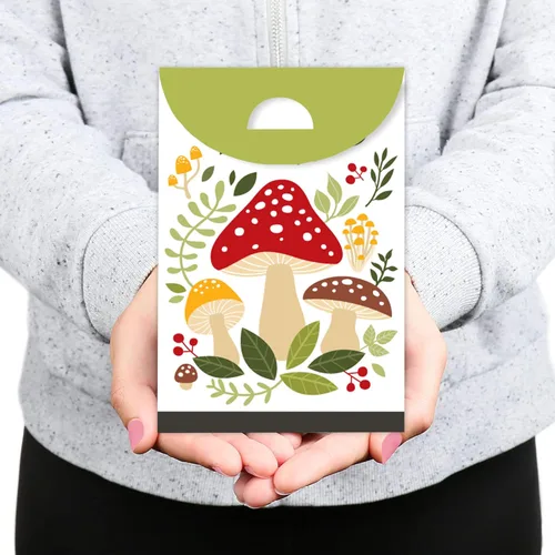 Miniatura 7 de Big Dot of Happiness Wild Mushrooms – Bolsas de regalo de fiesta de setas rojas – Cajas de regalos para fiesta – Juego de 12
