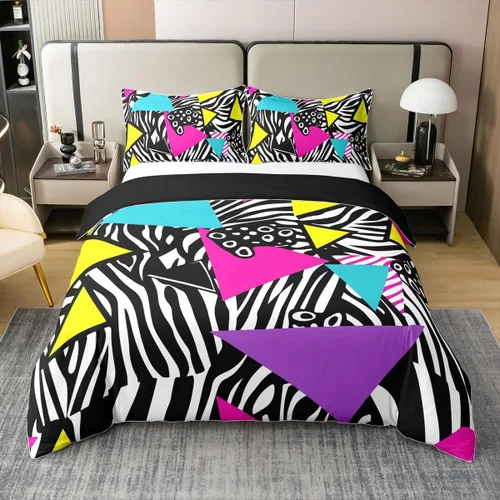 Miniatura 18 de Juego de ropa de cama 100% de algodón natural con hojas de palmera, funda de edredón Monstera con hojas tropicales, rama de hojas tropicales, funda