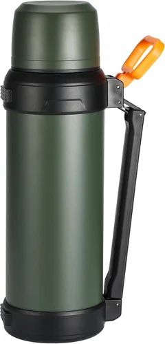 Miniatura 10 de 88oz Botella grande de termo para café para viajes, botella de agua de acero inoxidable aislada de 2500ml con taza y asa, jarra de agua para bebidas