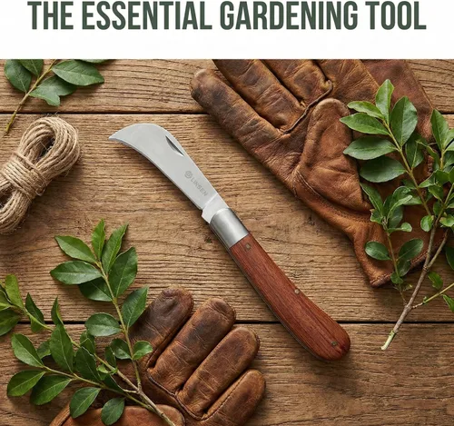 Miniatura 2 de Multi-herramienta plegable de bolsillo: poda, injerto, cuchillo en ciernes - Cortador de jardín de acero inoxidable para deshierbar y arbustos