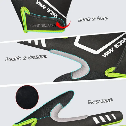 Miniatura 5 de NICEWIN Cycling Bike Gloves Men Women, Padded Anti-Slip Mountain Bike Gloves, Touch Screen Full Finger Road Bicycle Biking Gloves
