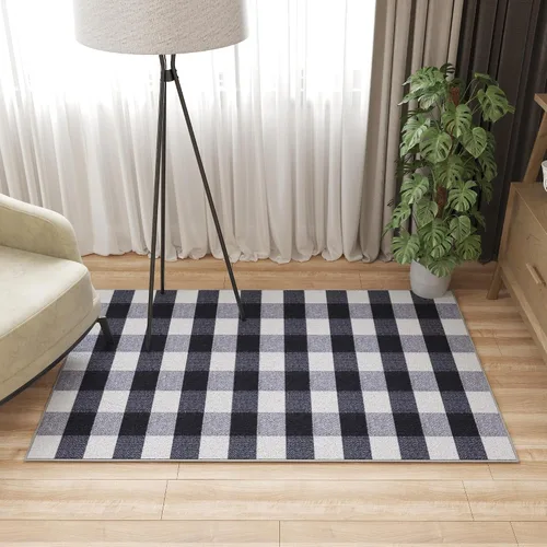Miniatura 52 de Ottomanson Alfombras de 5 x 6 pies 6 pulgadas para sala de estar, alfombra de área para dormitorio, antideslizante, duradera y grande para zonas