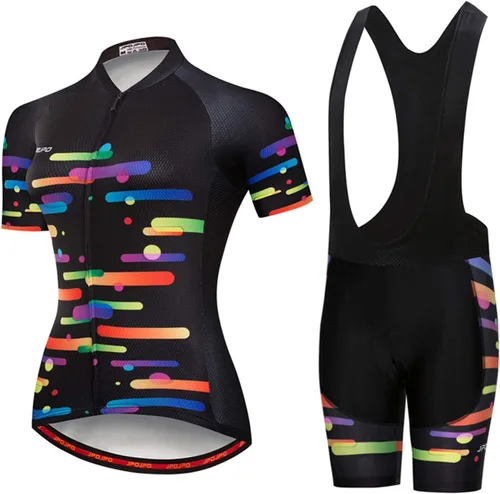 Miniatura 75 de Hotlion Conjuntos de camisetas de ciclismo para mujer, ropa de ciclismo de verano, trajes de bicicleta de carretera, ropa de ciclismo de manga corta