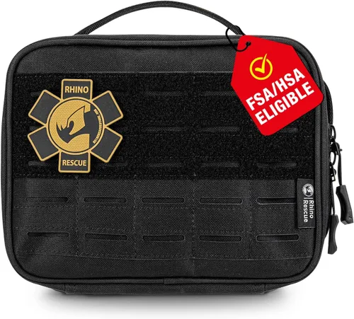 Miniatura 9 de RHINO RESCUE IFAK Kit de Trauma con Torniquete C-A-T, Bolsa Táctica de Primeros Auxilios Molle para Militar, Combate, Auto, Acampada, Senderismo