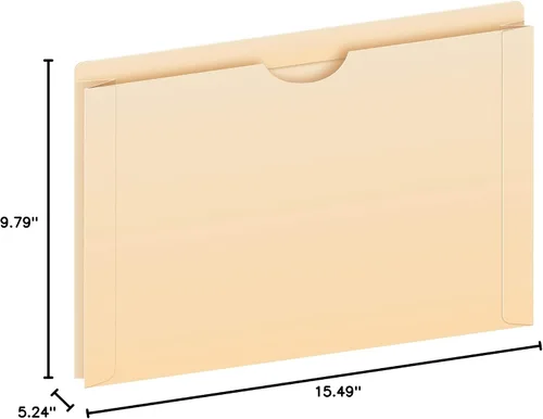 Miniatura 6 de Pendaflex Archivadores, tamaño legal, Manila, expansión de 2 pulgadas, pestañas reforzadas de corte recto con corte de pulgar, 50 por caja