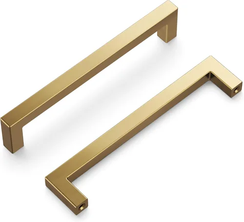 Miniatura 35 de Hickory Hardware - HH075326-BGB - Manija de la colección Skylight, 3 pulgadas de centro a centro, latón dorado cepillado.