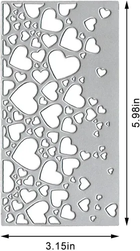 Miniatura 2 de Troqueles de corte Love Hearts para hacer tarjetas, troqueles de corazón para el día de San Valentín, troqueles de marco, álbumes de recortes, álbum