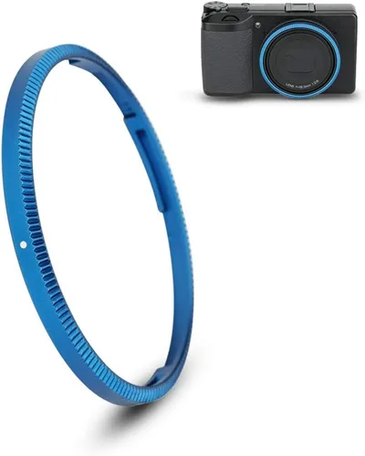 Miniatura 13 de JJC Tapa de anillo de decoración de lente de metal para Ricoh GR III GR III HDF GR3 GR3 HDF Accesorios Reemplaza Ricoh GN-1 Ring Cap - Negro