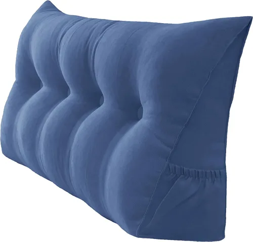 Miniatura 24 de Peachwell Almohada triangular de lectura para reposo en cama, cojín reforzador grande para cabecero, respaldo, almohada de cuña con funda extraíble