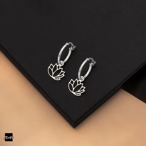 Miniatura 3 de Amberta Pendientes de aro colgantes de plata de ley 925 para mujer