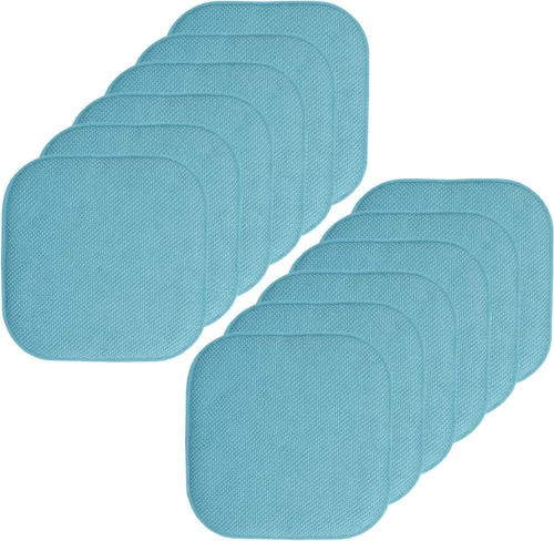 Miniatura 108 de Sweet Home Collection Cojines de espuma viscoelástica para silla, antideslizantes, diseño de panal de abeja, 16 x 16 pulgadas, paquete de 2