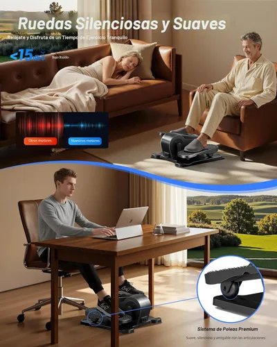 Miniatura 5 de Under Desk Elliptical Machine, Electric Seated Pedal Exerciser, Quiet Leg Exerciser While Sitting for Seniors, Mini Portable Leg Exercise Machine