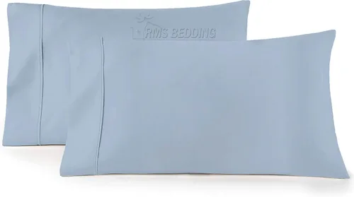 Miniatura 15 de Juego de sábanas de 4 piezas, algodón egipcio de 600 hilos, juego de ropa de cama de lujo que se adapta a bolsillos de hasta 18 pulgadas de Azul