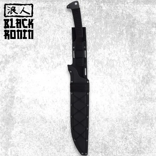 Miniatura 3 de Black Ronin Tak-Kana Espada Hoja Samurai corta de acero inoxidable 3Cr13 de una pieza de 29.5 pulgadas con borde de 14.63 pulgadas Piel