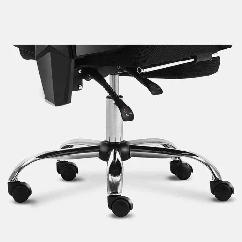 Miniatura 4 de Silla de oficina ergonómica ajustable con soporte lumbar y ruedas de respaldo alto con cojín de asiento grueso de malla transpirable