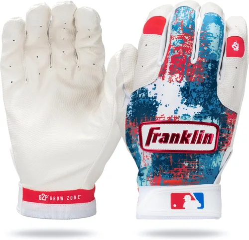 Miniatura 10 de Franklin Sports MLB - Guantes de bateo de teeball para jóvenes, flexibles y profesionales, guantes de béisbol + sóftbol para niños y niñas