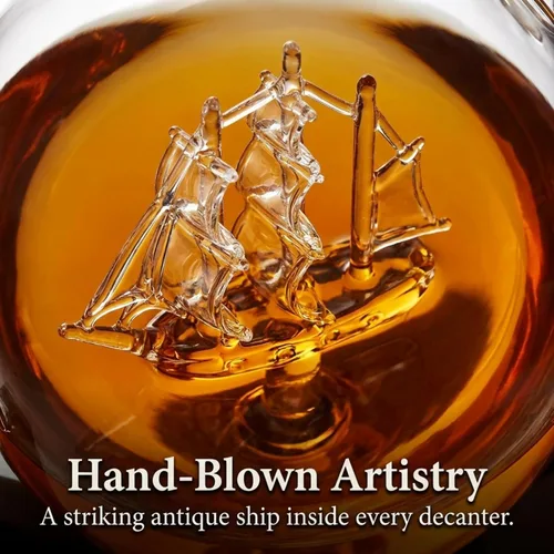 Miniatura 5 de Regalos para hombres, juego de decantador de whisky con diseño de globo terráqueo con 2 vasos grabados para whisky, escocés, bourbon, vodka, regalos