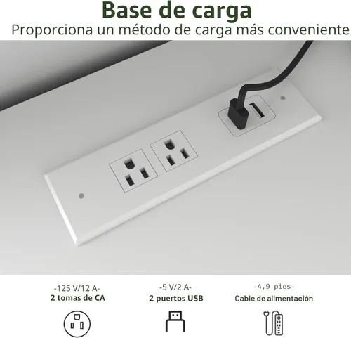 Miniatura 3 de Gyfimoie Cómoda de 9 cajones con toma de corriente, cómoda con luz LED, cómoda moderna para armario, gabinete organizador de cajones doble ancho