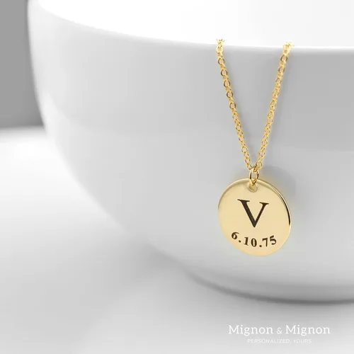Miniatura 7 de MignonandMignon Personalized Initial Necklace for Women, Gift for Mom, Custom Kids Name Jewelry, Unique Gifts for Teen Girls, Birthdays, and