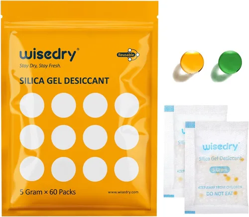 Miniatura 13 de wisedry Paquetes de gel de sílice recargables de 0.71 oz [12 paquetes] para microondas que se reactivan rápidamente en paquetes desecantes