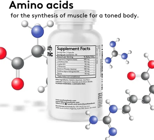 Miniatura 6 de Youth & Tonic Aminoácidos Bedtime Trim Limpiador de colon de 15 días y desintoxicación ACV para metabolismo de limpieza desintoxicante y músculos