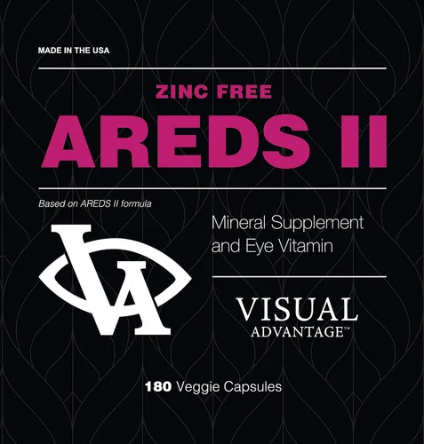 Miniatura 2 de Visual Advantage Vitaminas para los ojos AREDS 2 sin zinc para apoyo macular - Suministro de 3 meses (180 cápsulas vegetales) - Fórmula de luteína