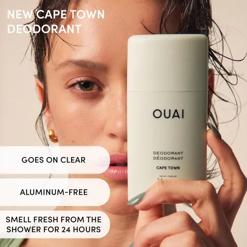 Miniatura 3 de OUAI Desodorante sin aluminio, desodorante para mujer con control de olores las 24 horas y aplicación invisible, enriquecido con notas de hierba