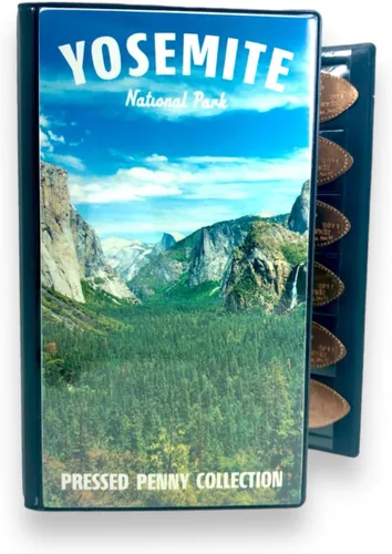 Miniatura 8 de Pennybandz Press Penny Collector - Álbum de tres pliegues – Capacidad para 48 centavos prensados de recuerdo – Cuero vegano – Cada libro pedido
