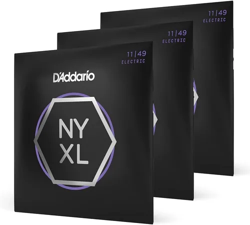 Miniatura 30 de D'Addario Cuerdas para guitarra eléctrica, NYXL entorchadas en níquel, NYXL1164, calibre medio 11-64, juego de 7 cuerdas, paquete de 1