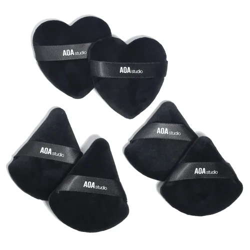 Miniatura 9 de AOA Studio Velvet Puffs - Juego de 6 esponjas de maquillaje sueltas en polvo corporal, esponja, licuadora de terciopelo, juego de esponjas de mezcla